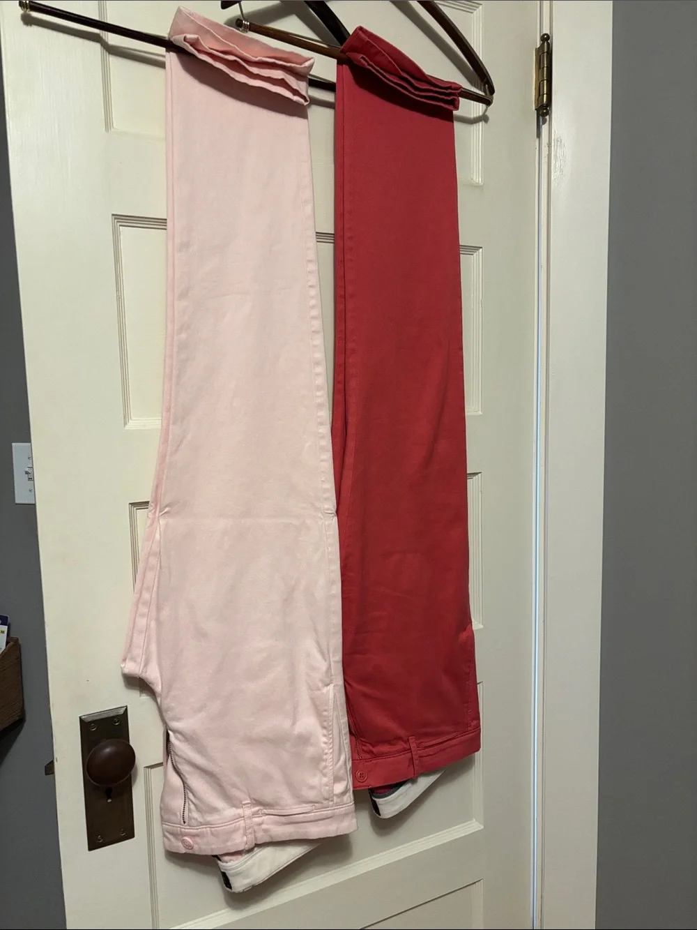 J. Crew Men’s Pink and Red Chinos